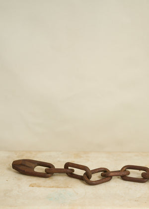 Folk Art Hand Carved Wooden Chain