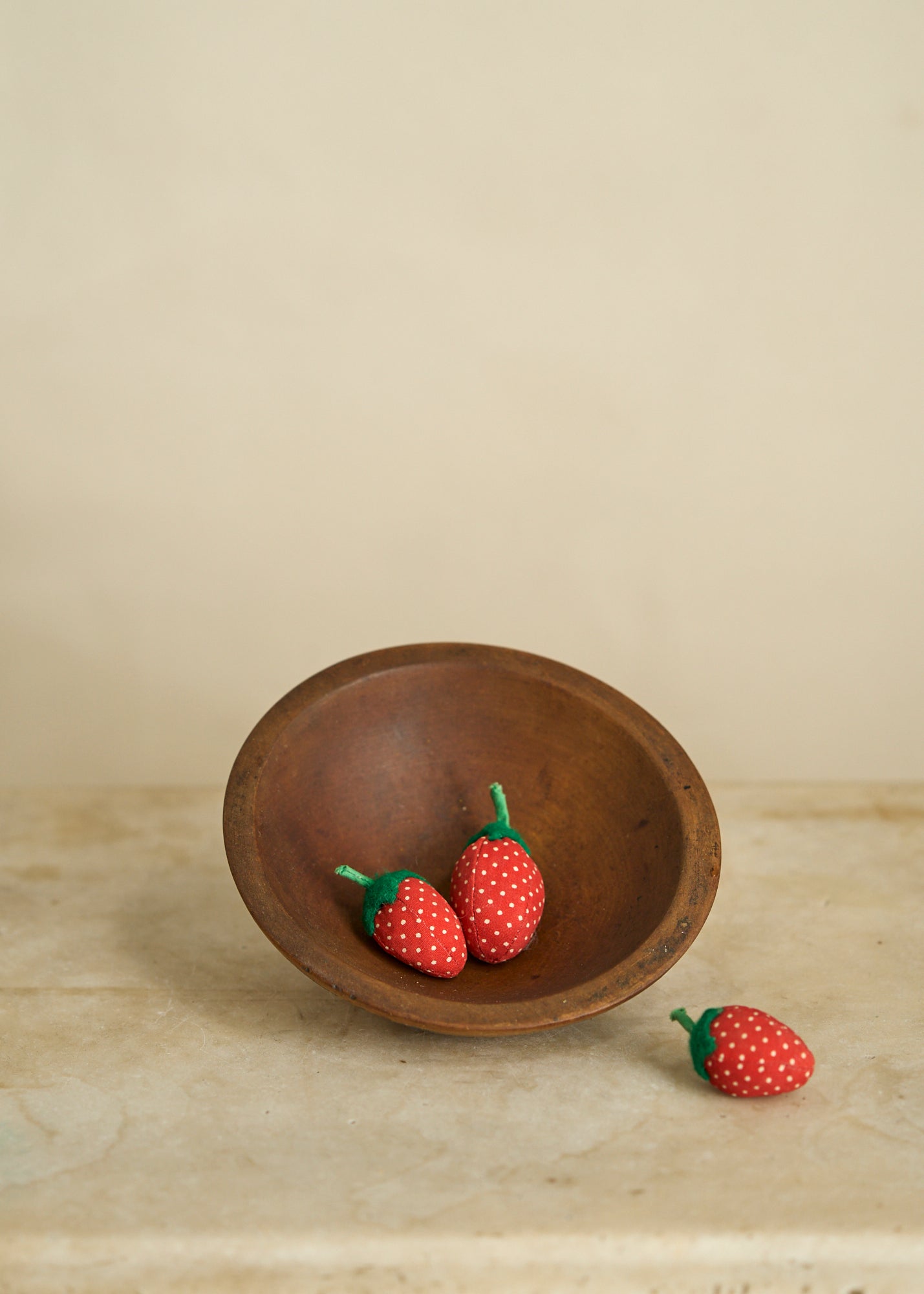 Handmade Fabric Strawberries