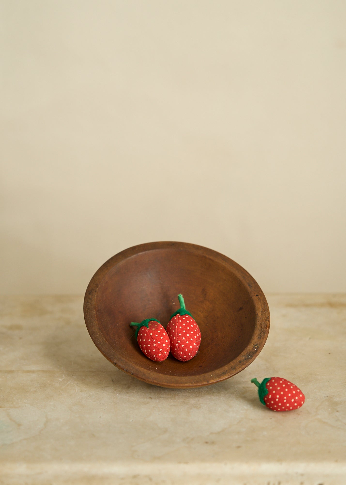 Handmade Fabric Strawberries