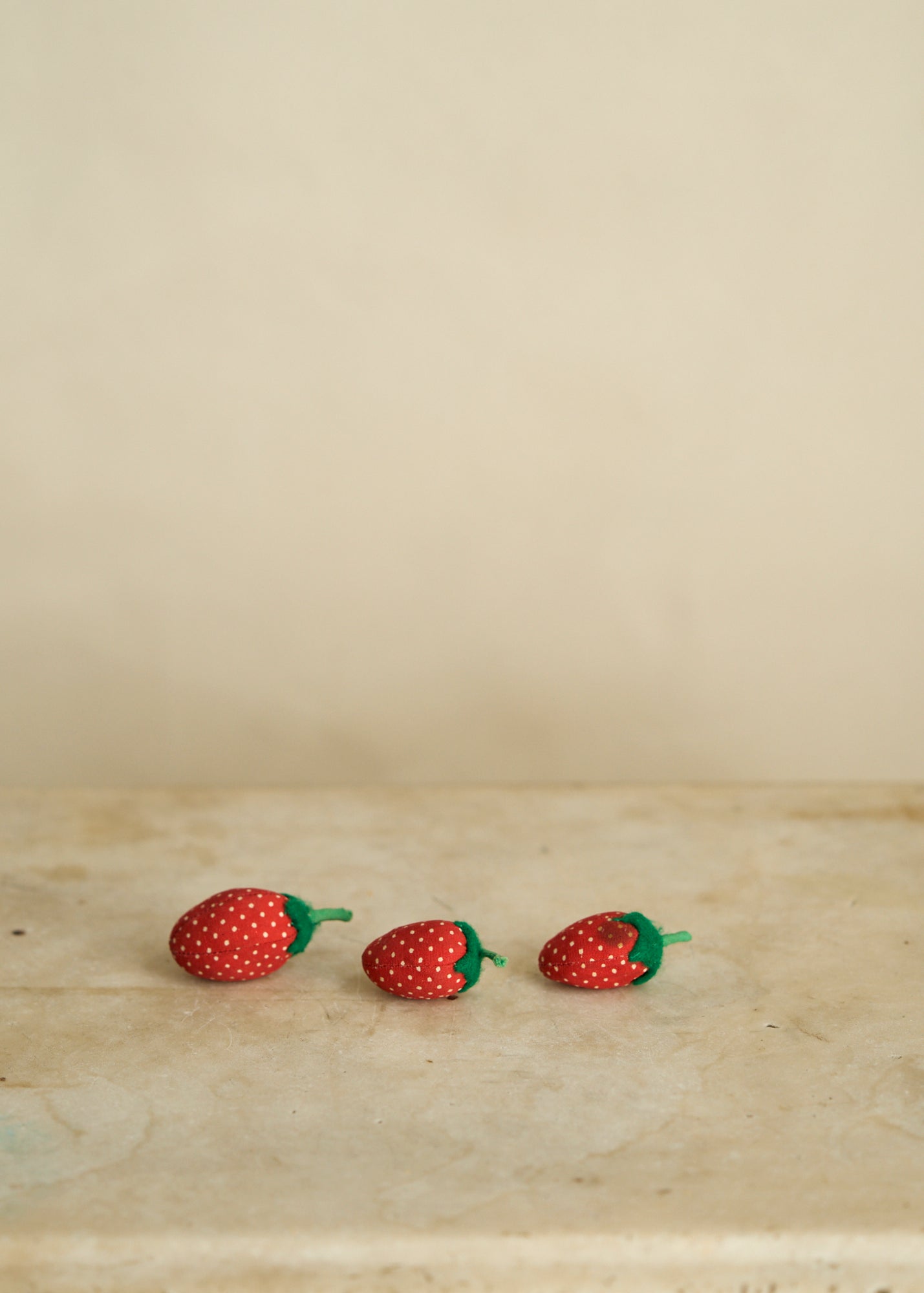 Handmade Fabric Strawberries