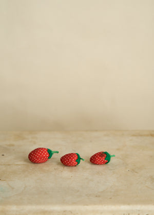 Handmade Fabric Strawberries