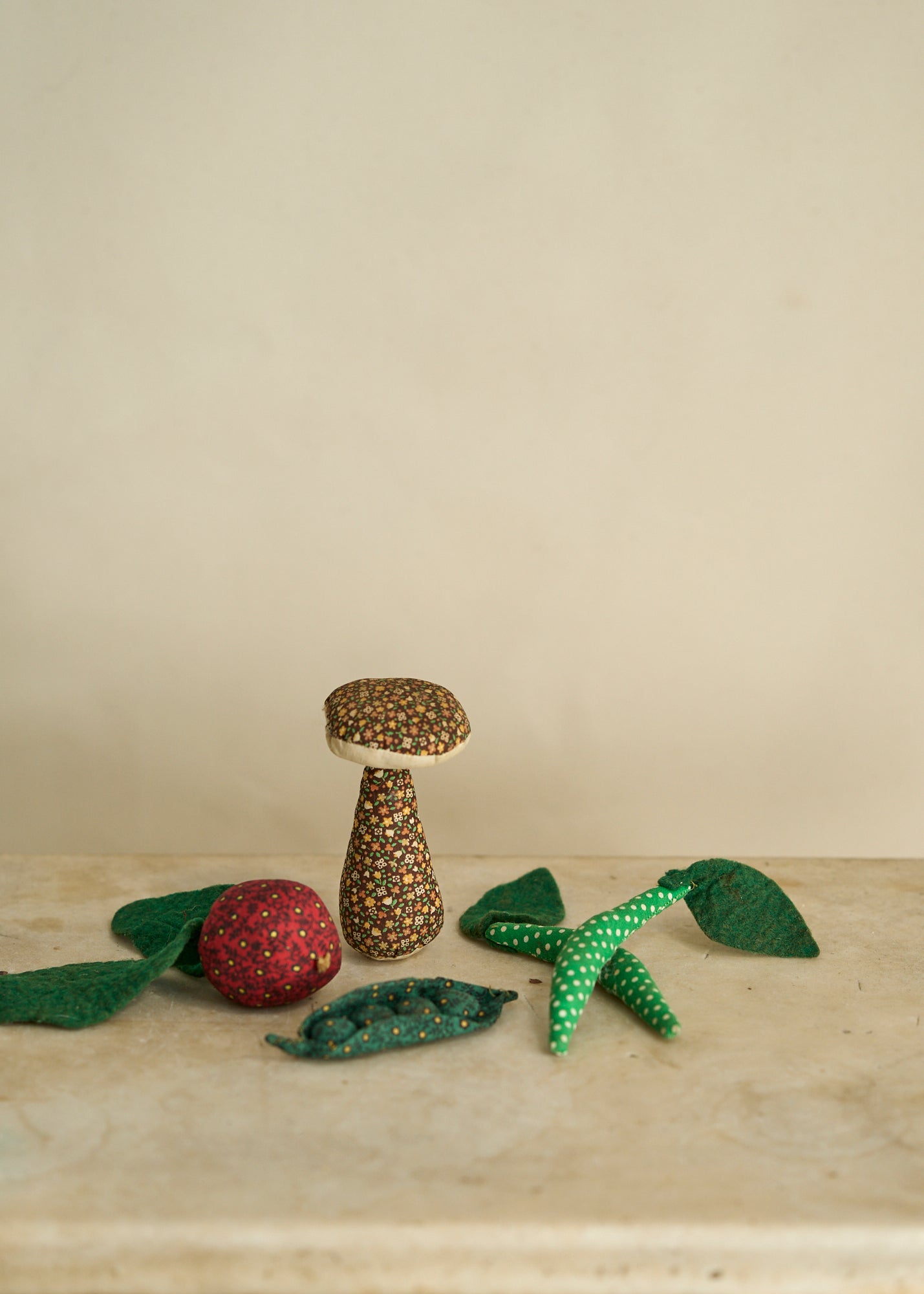 Handmade Folk Art Fabric Vegetables