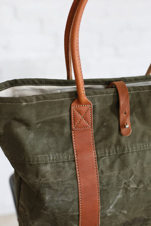 WWII era Salvaged Canvas Tote Bag