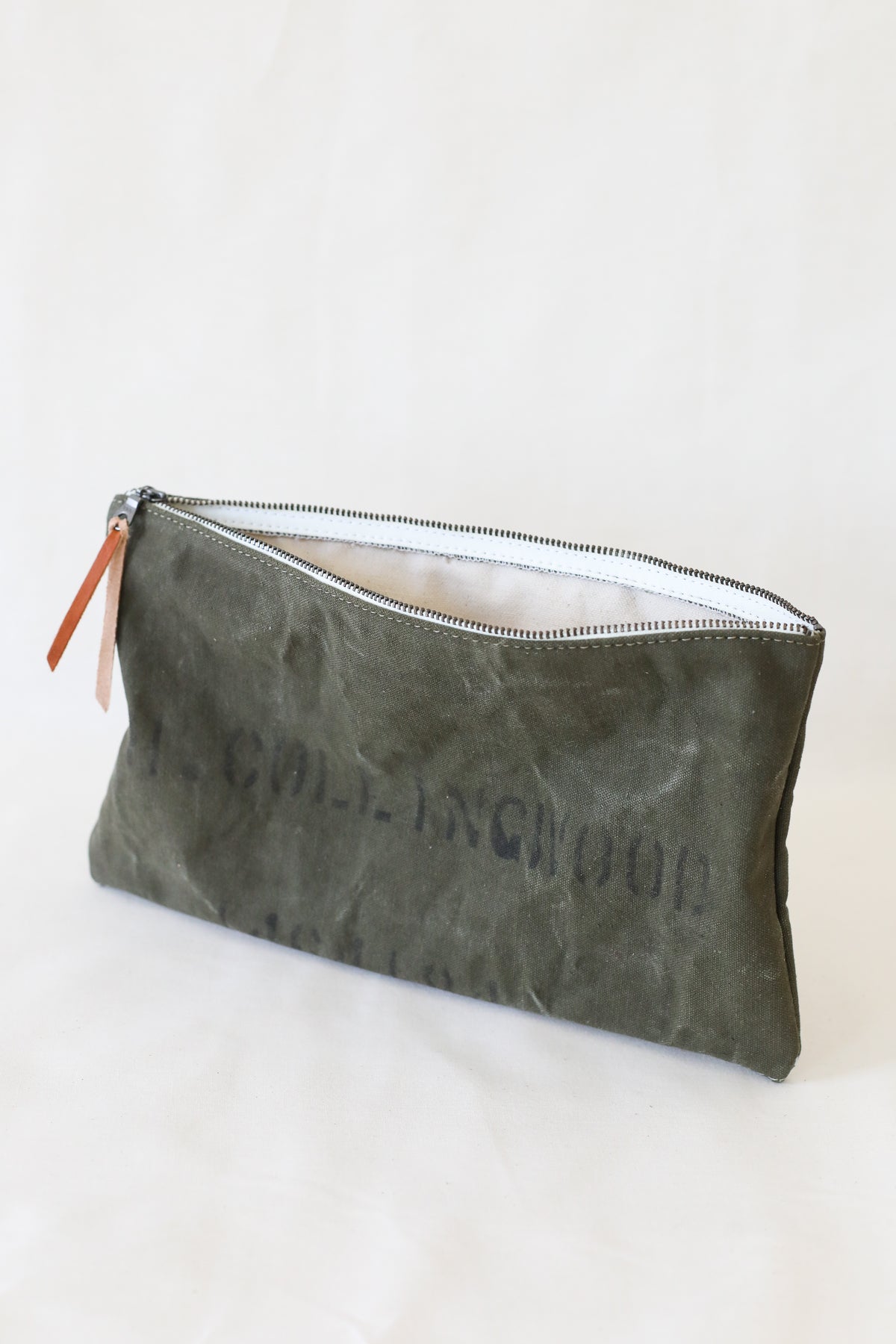 1940's era Salvaged Canvas Utility Pouch