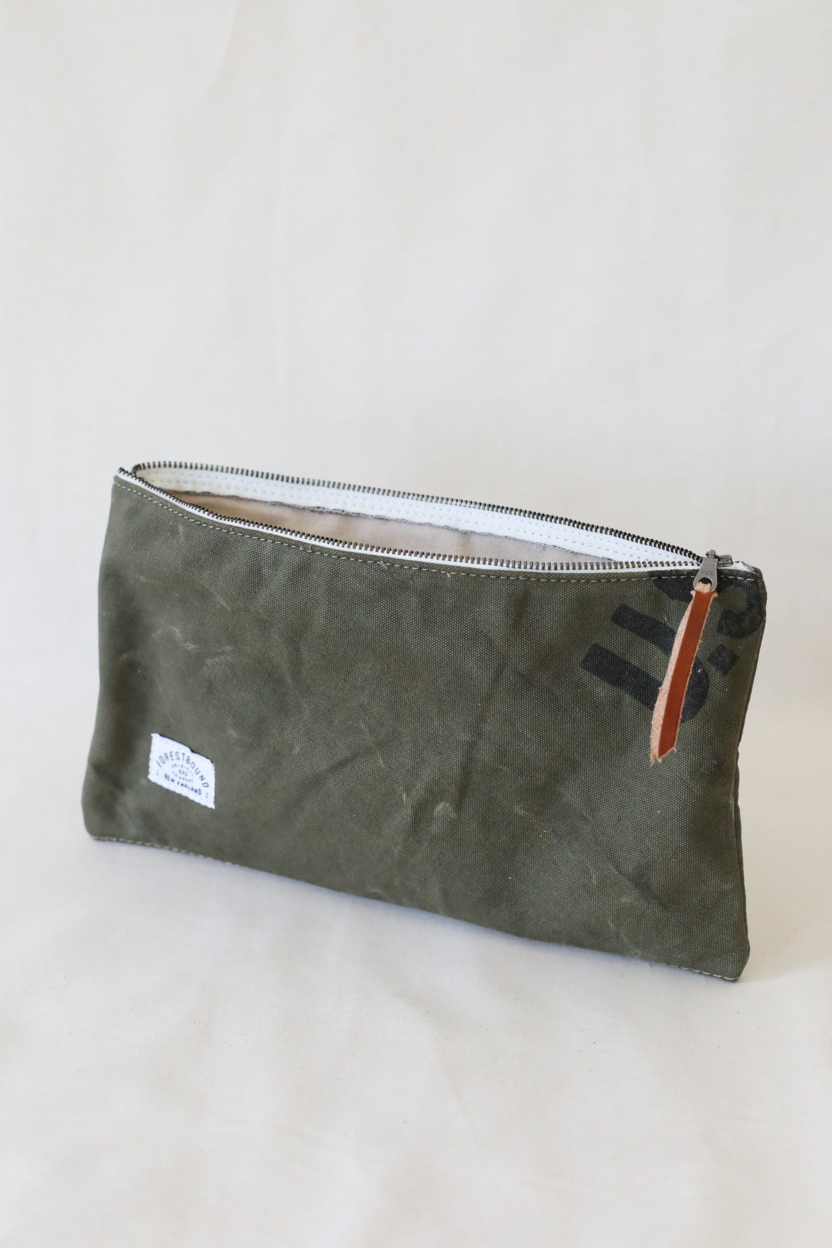 1940's era Salvaged Canvas Utility Pouch