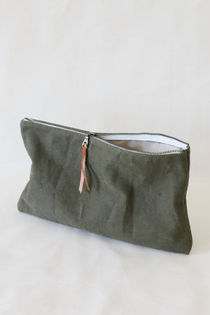 1940's era Salvaged Canvas Utility Pouch