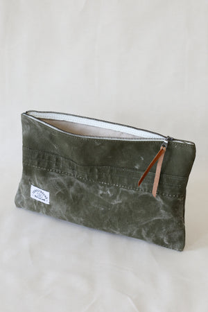 WWII era Salvaged Canvas Utility Pouch