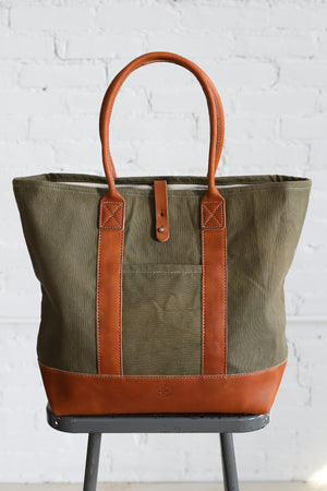 WWII era Salvaged Canvas Tote Bag
