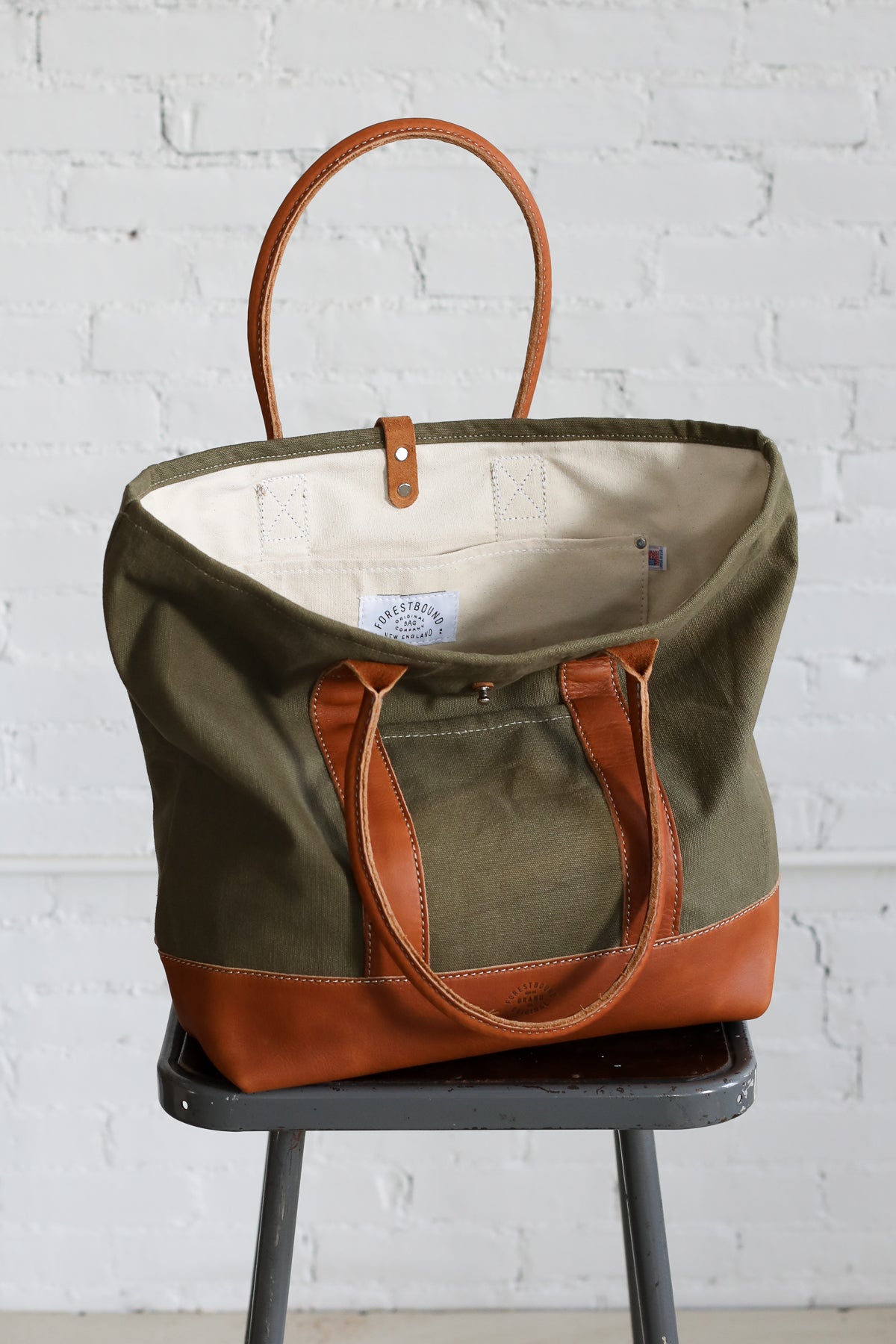 WWII era Salvaged Canvas Tote Bag