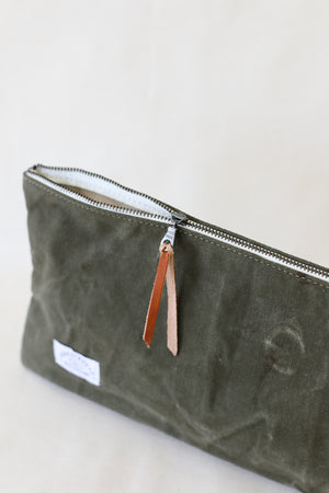 1940's era Salvaged Canvas Utility Pouch