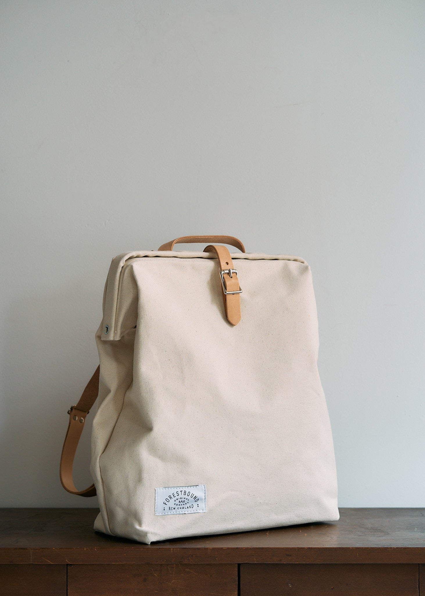 canvas leather bag backpack Utility Backpack in Natural – FORESTBOUND