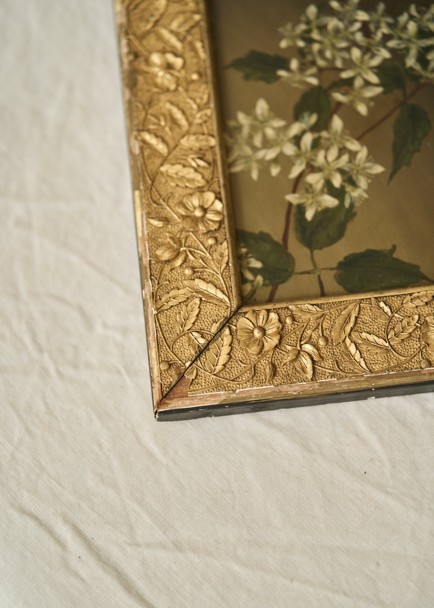 Antique Jasmine Flowers Oil Painting