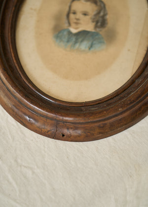 Antique Small Child Painting