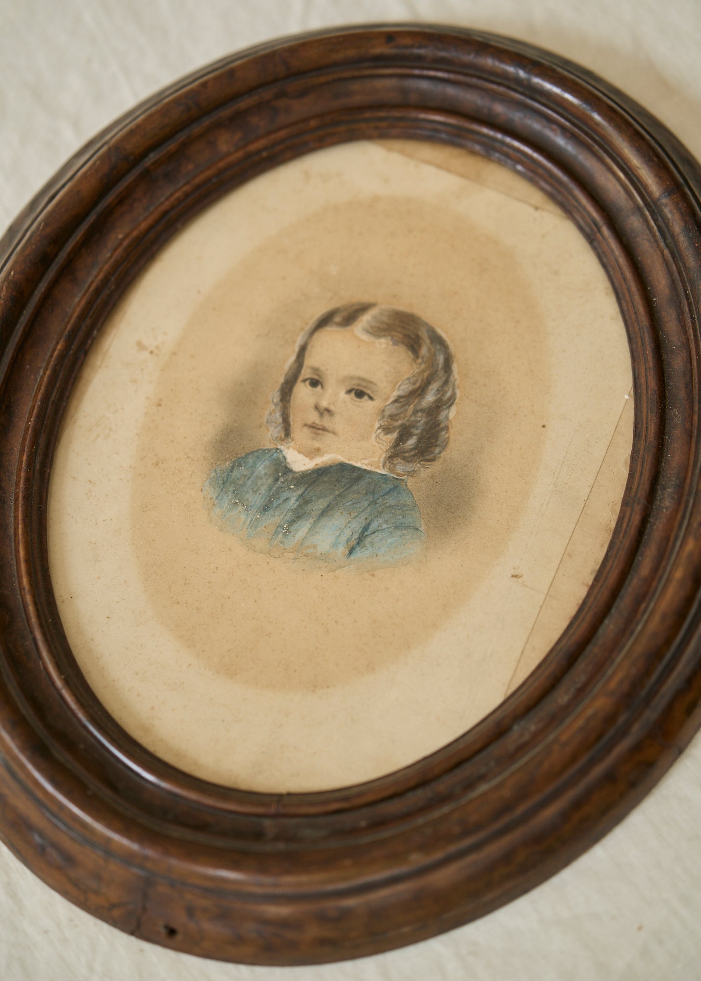 Antique Small Child Painting