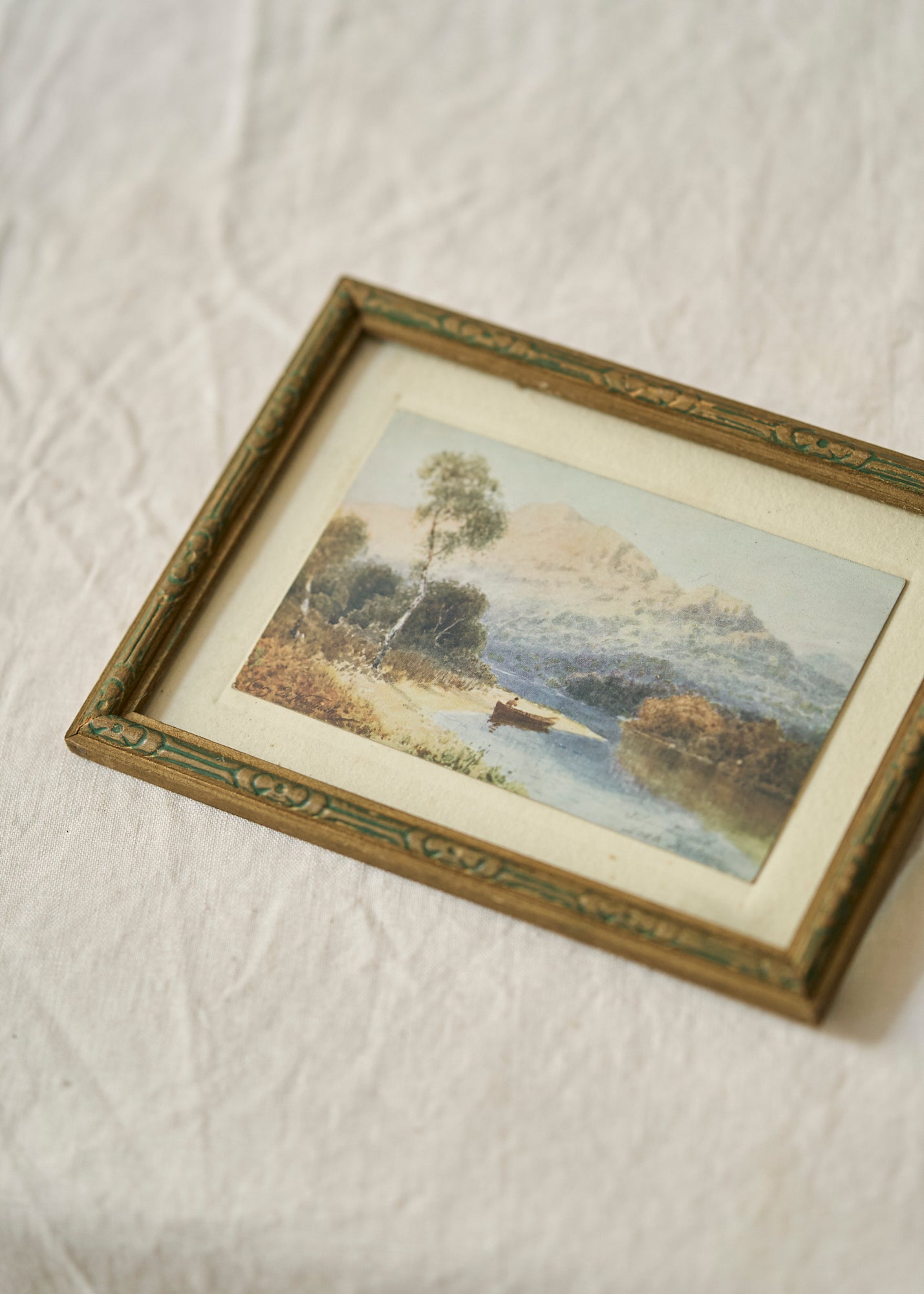 Antique Watercolor Loch Katrine Print