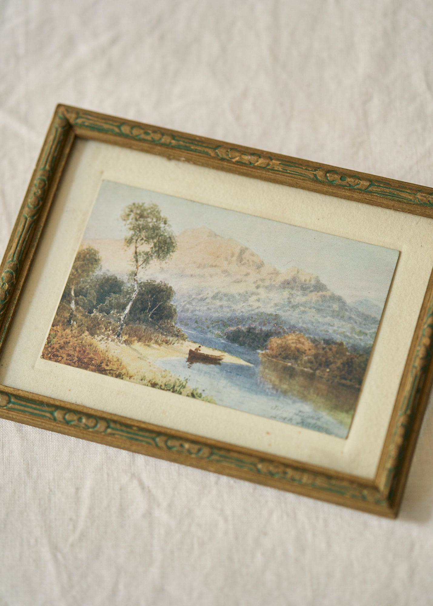 Antique Watercolor Loch Katrine Print