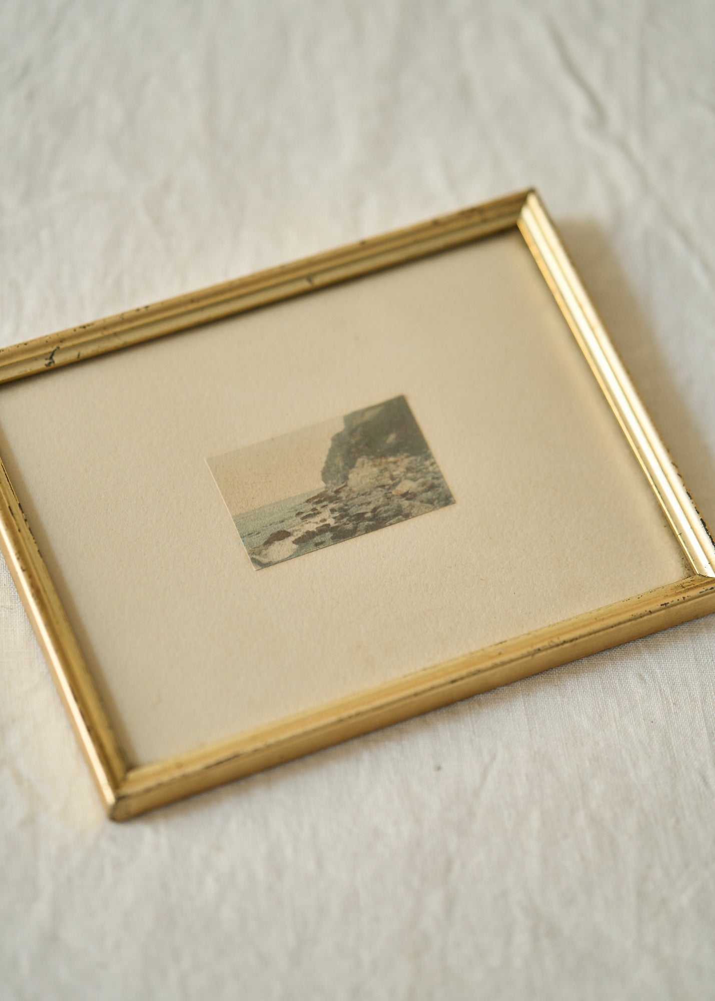 Antique Rocky Coastline Painting