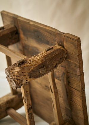 Antique Handmade Rustic Wood Coffee Table