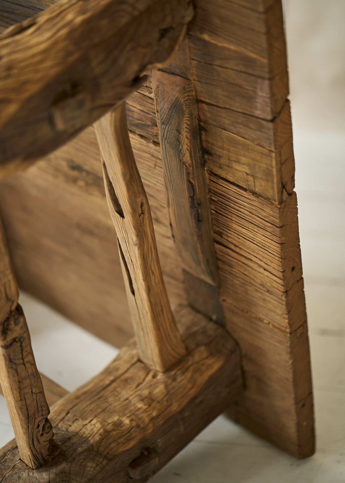 Antique Handmade Rustic Wood Coffee Table