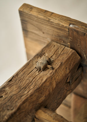 Antique Handmade Rustic Wood Coffee Table
