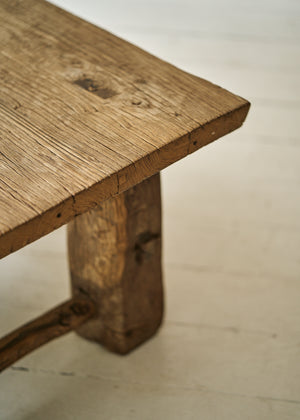 Antique Handmade Rustic Wood Coffee Table