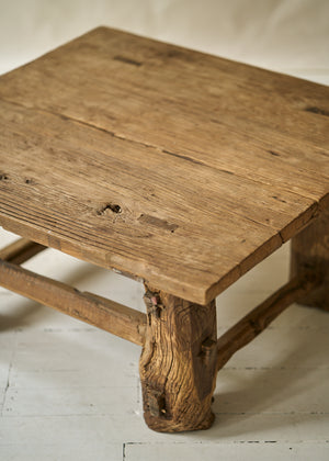 Antique Handmade Rustic Wood Coffee Table
