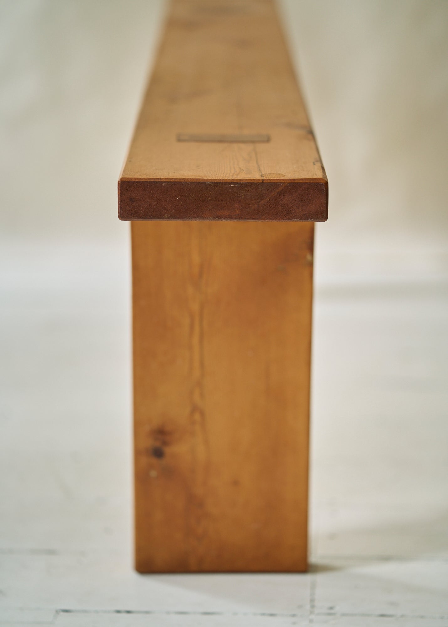 Mid Century Slim Pine Bench