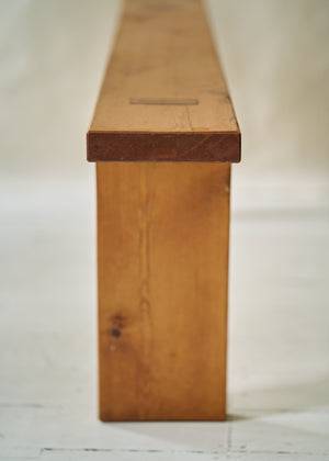 Mid Century Slim Pine Bench