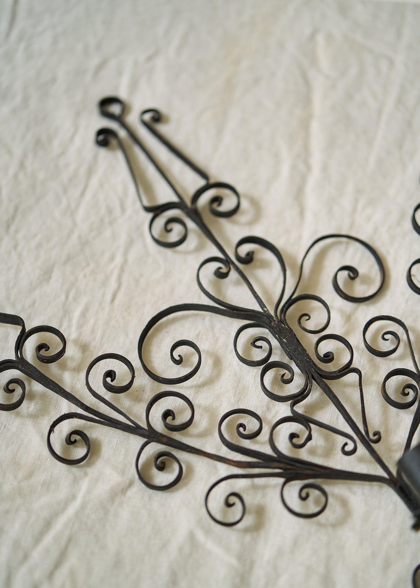 Antique 19th Century Wrought Iron Sconce