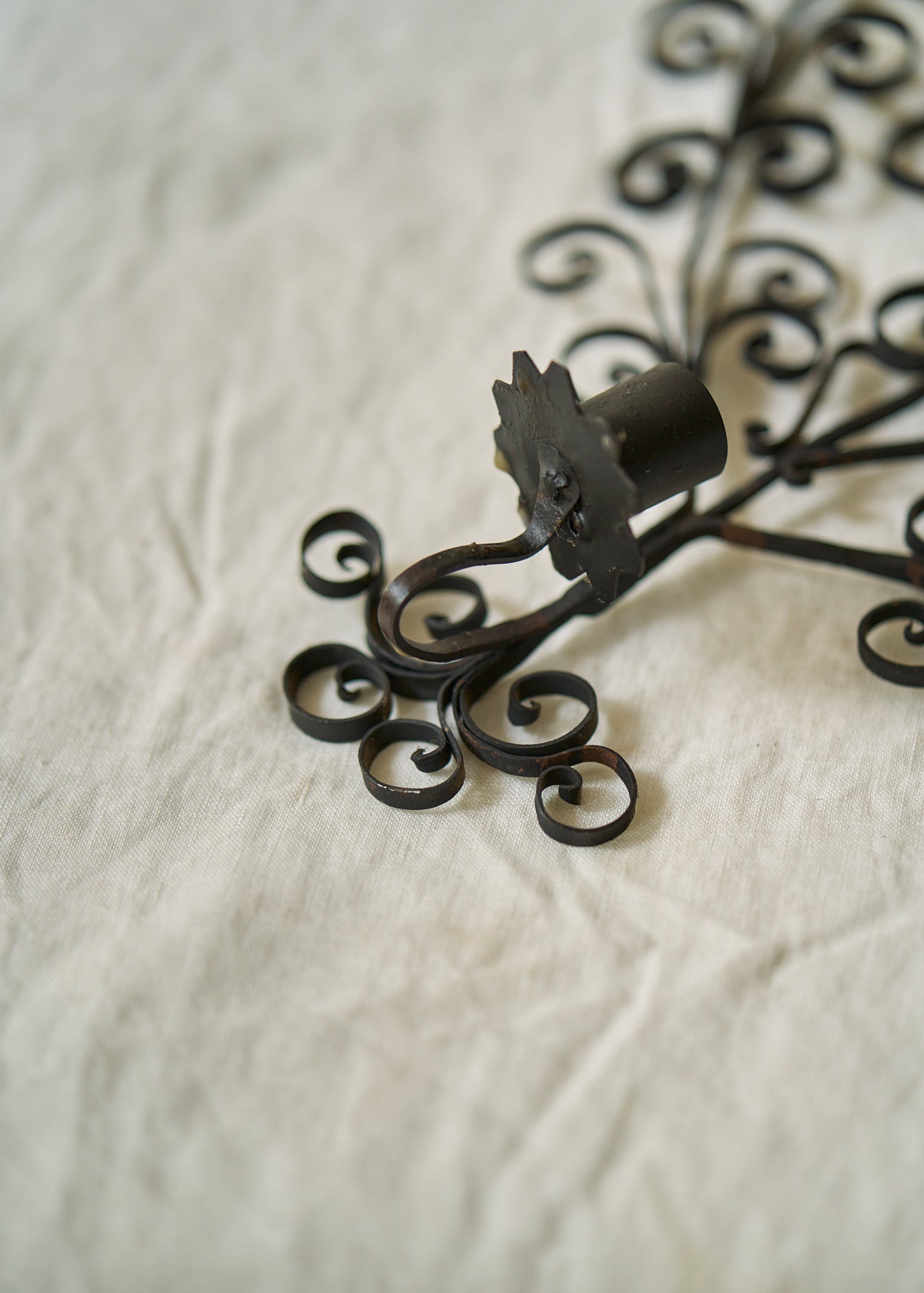 Antique 19th Century Wrought Iron Sconce