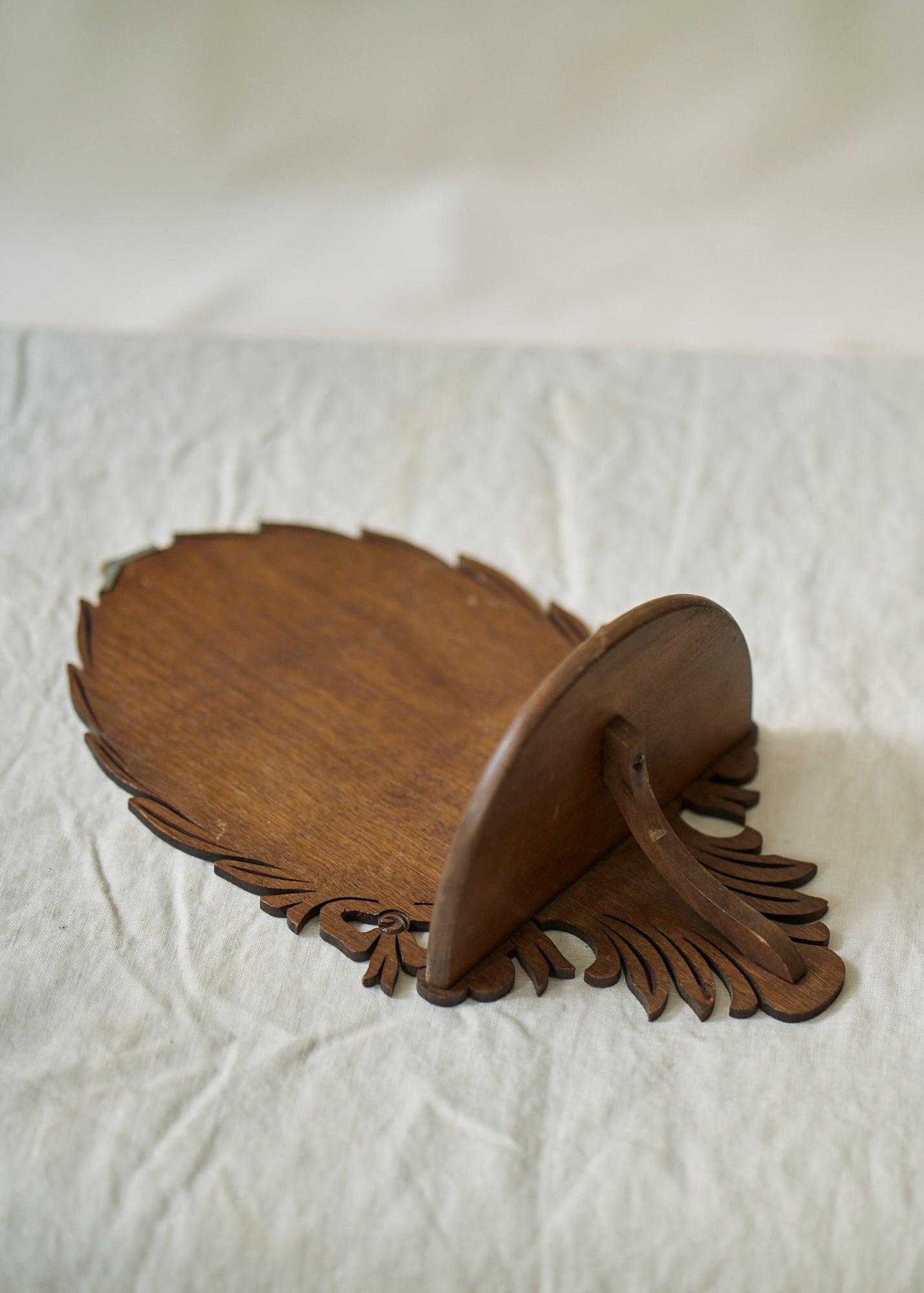 Vintage Carved Wood Wall Sconces