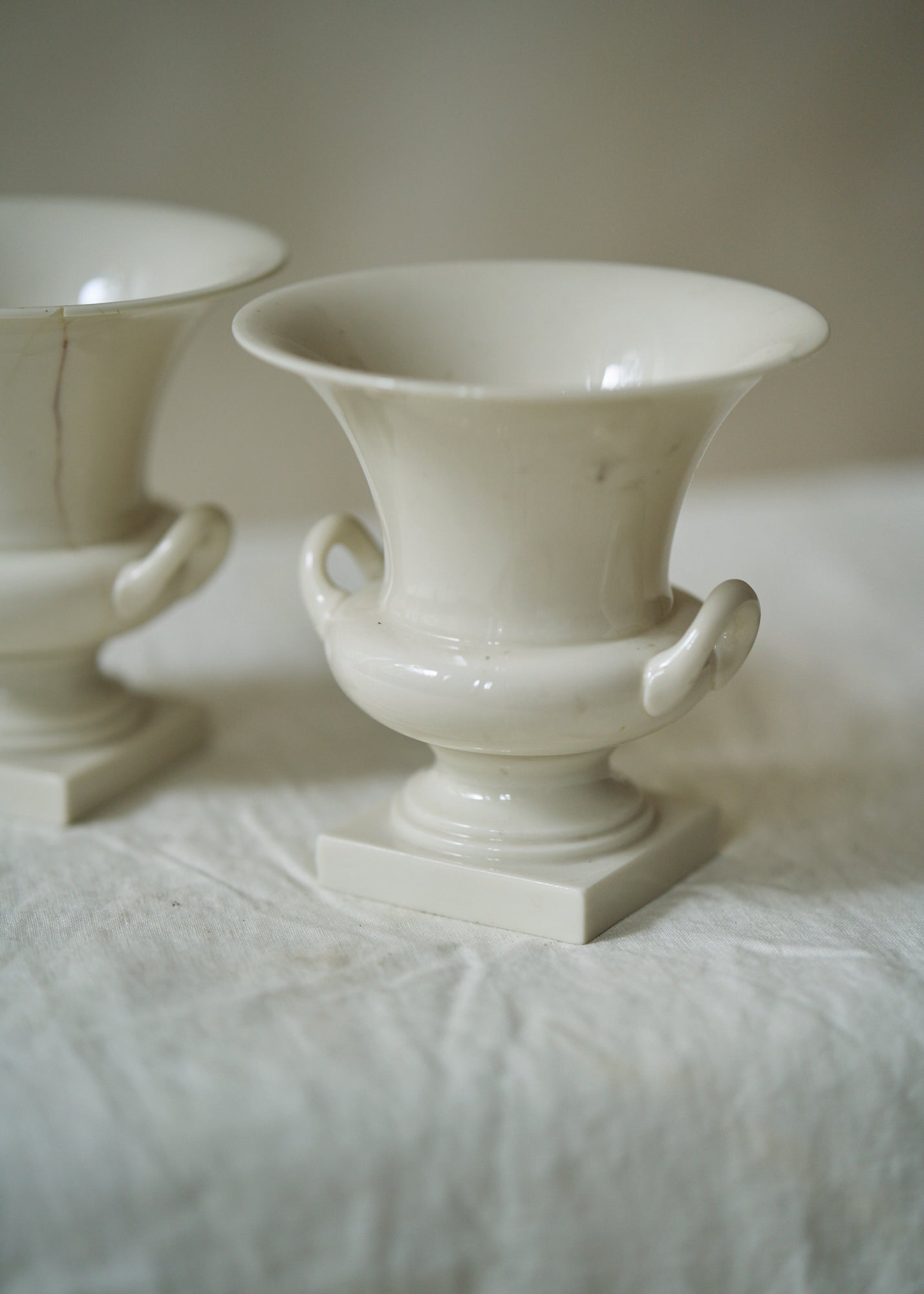 Pair of Vintage Porcelain Urns