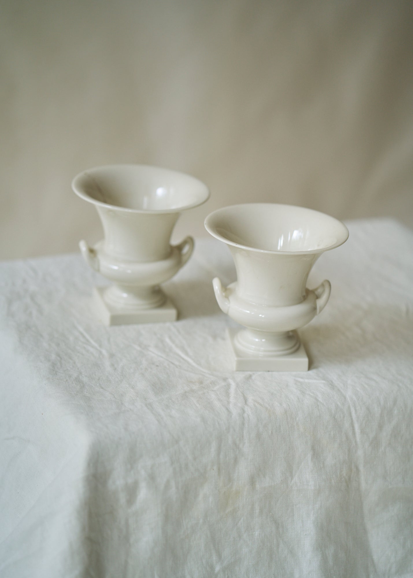 Pair of Vintage Porcelain Urns