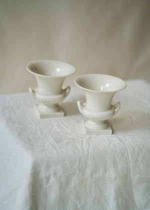 Pair of Vintage Porcelain Urns