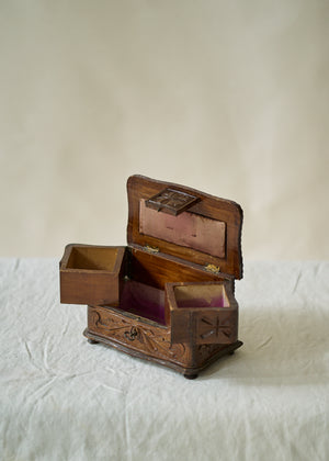 Antique Folk Art Jewelry Box