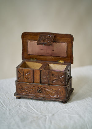 Antique Folk Art Jewelry Box