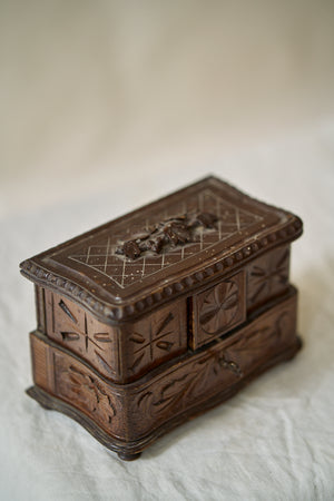 Antique Folk Art Jewelry Box