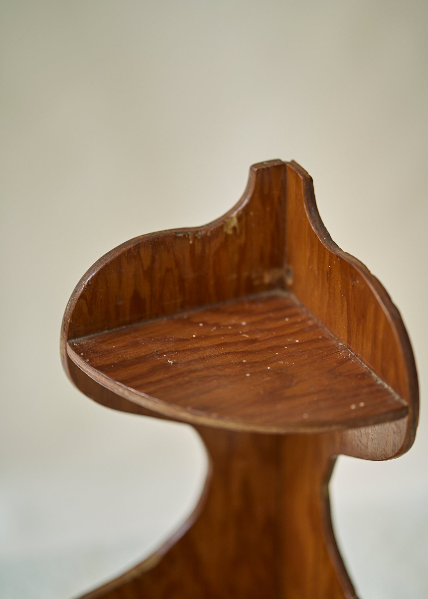 Vintage Handmade Folk Art Corner Shelf
