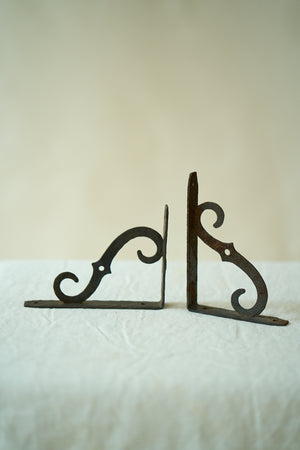 Antique Iron Shelf Brackets