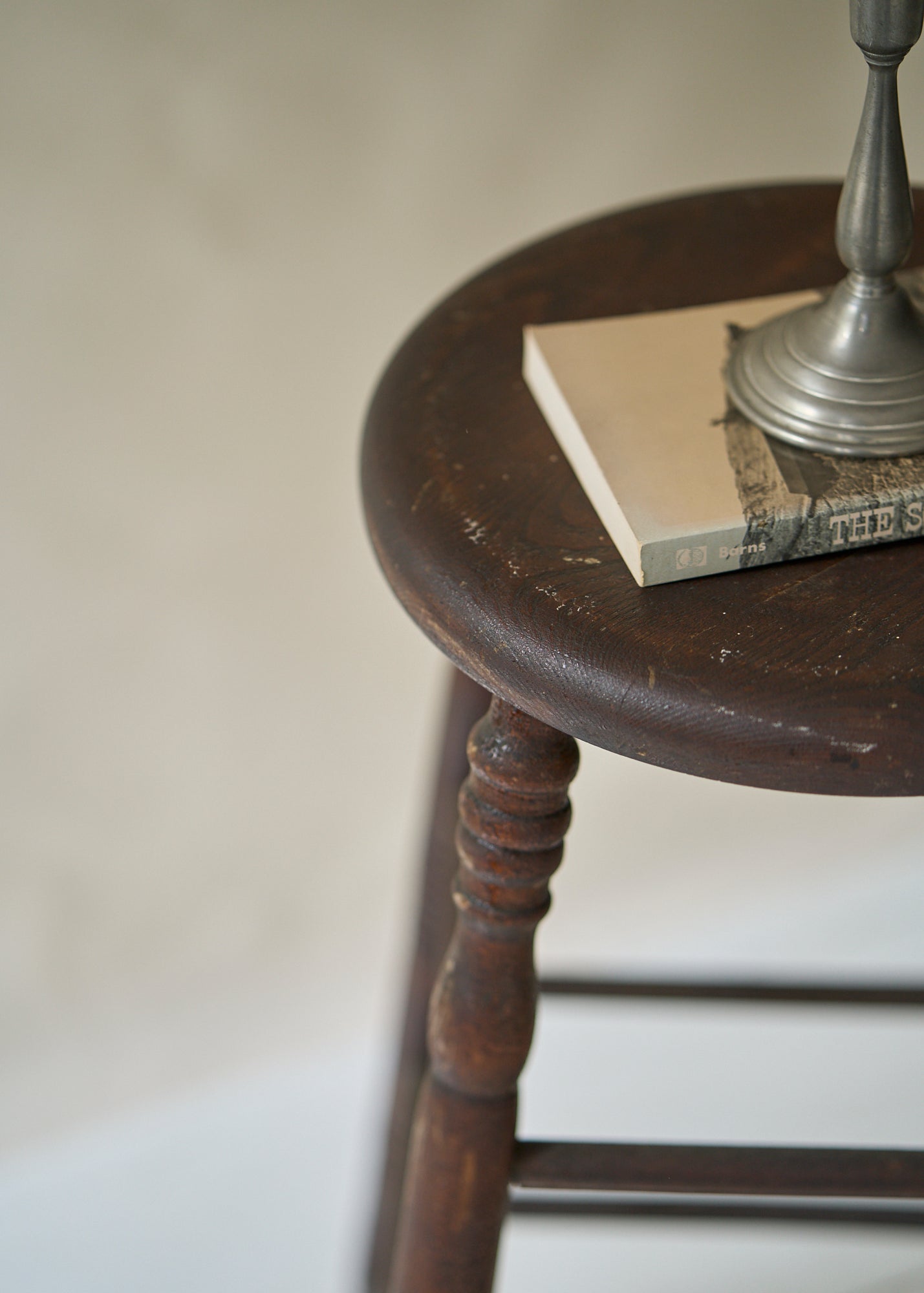Antique Turned Wood Stool