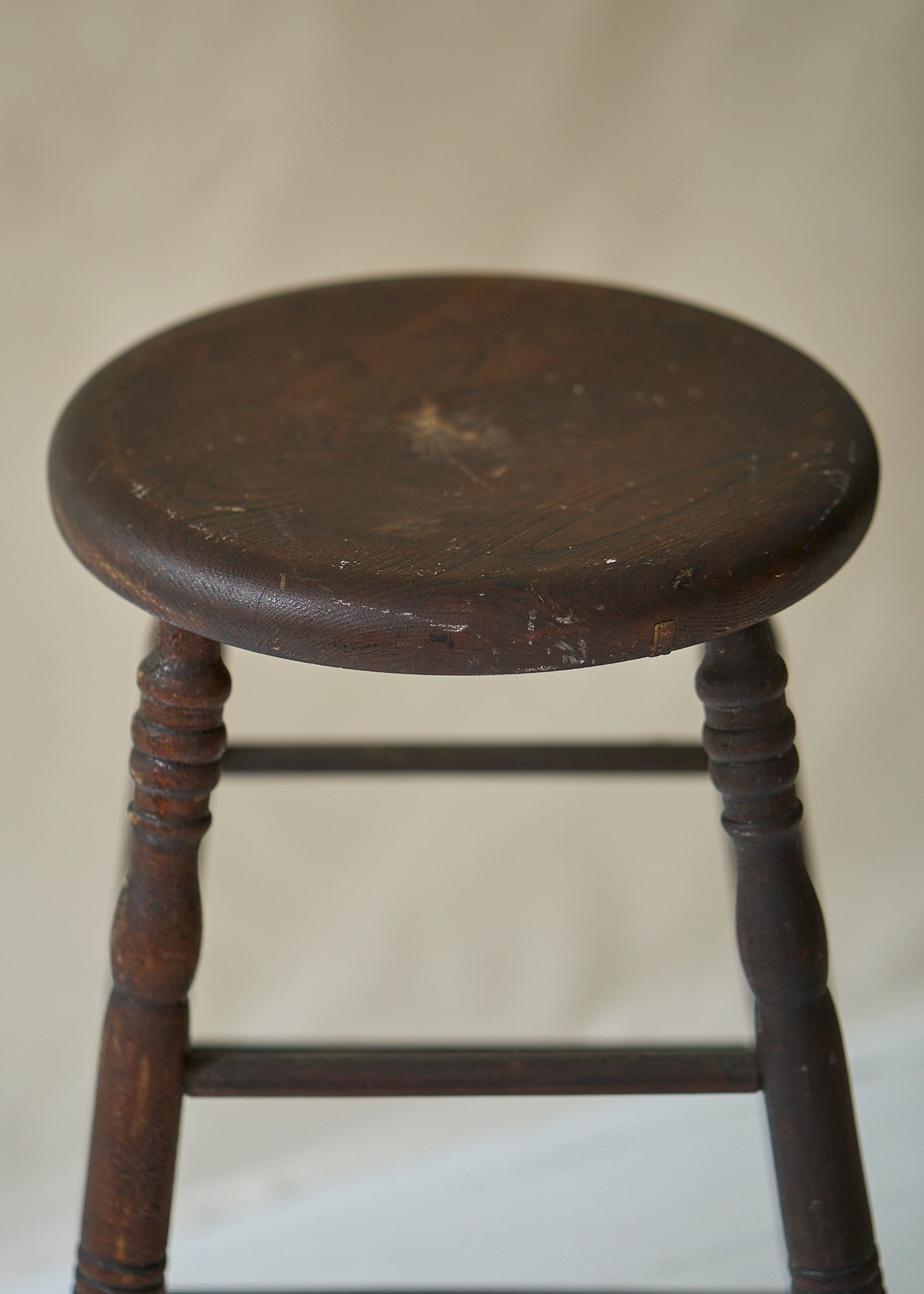 Antique Turned Wood Stool