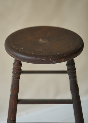 Antique Turned Wood Stool