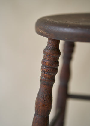 Antique Turned Wood Stool