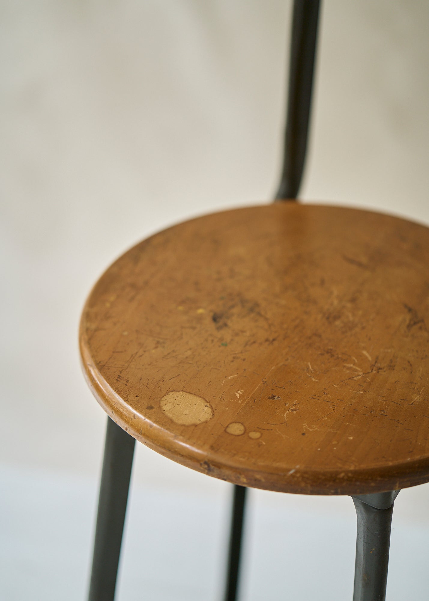 Vintage Wood and Metal Stool