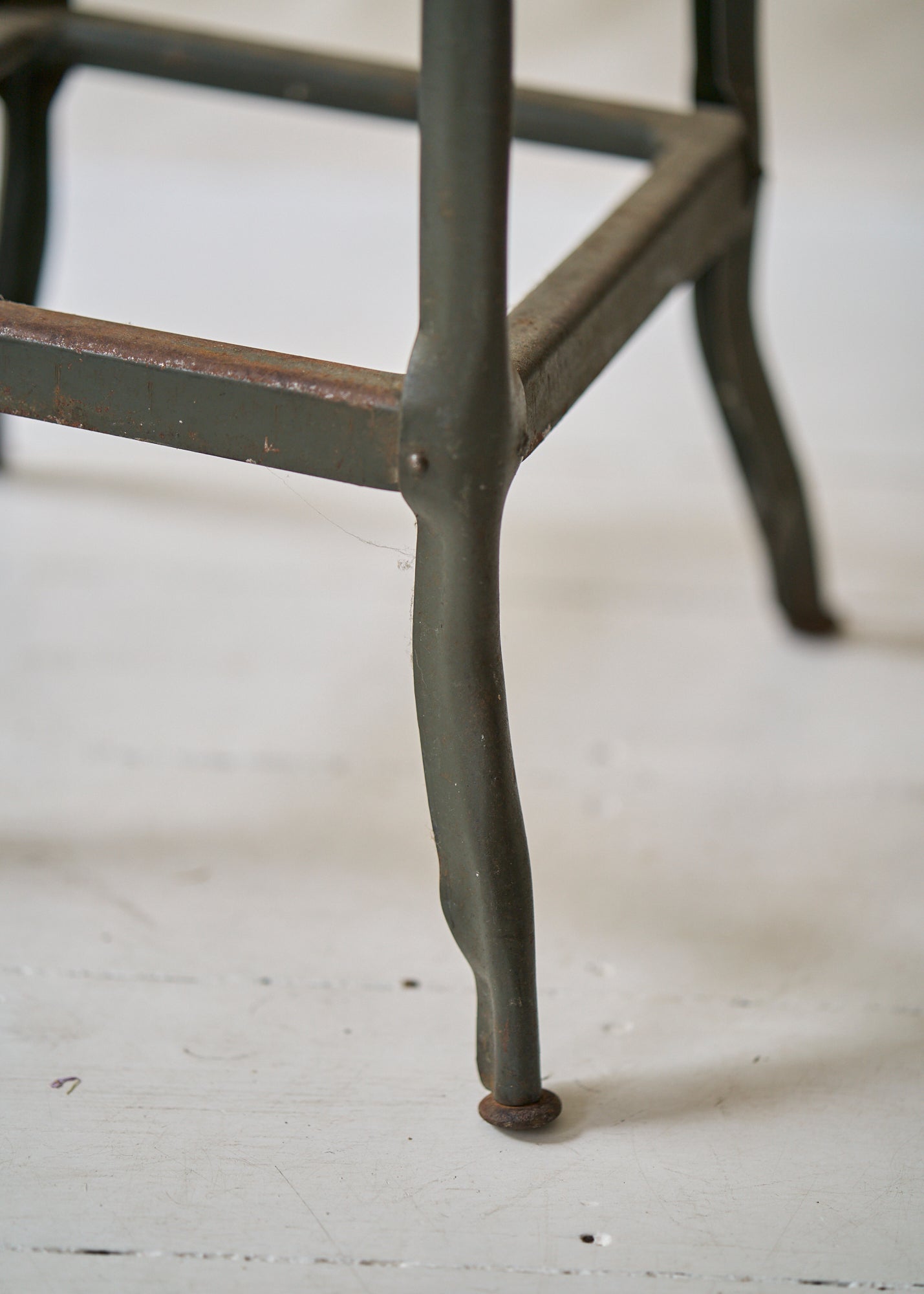 Vintage Wood and Metal Stool