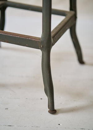 Vintage Wood and Metal Stool