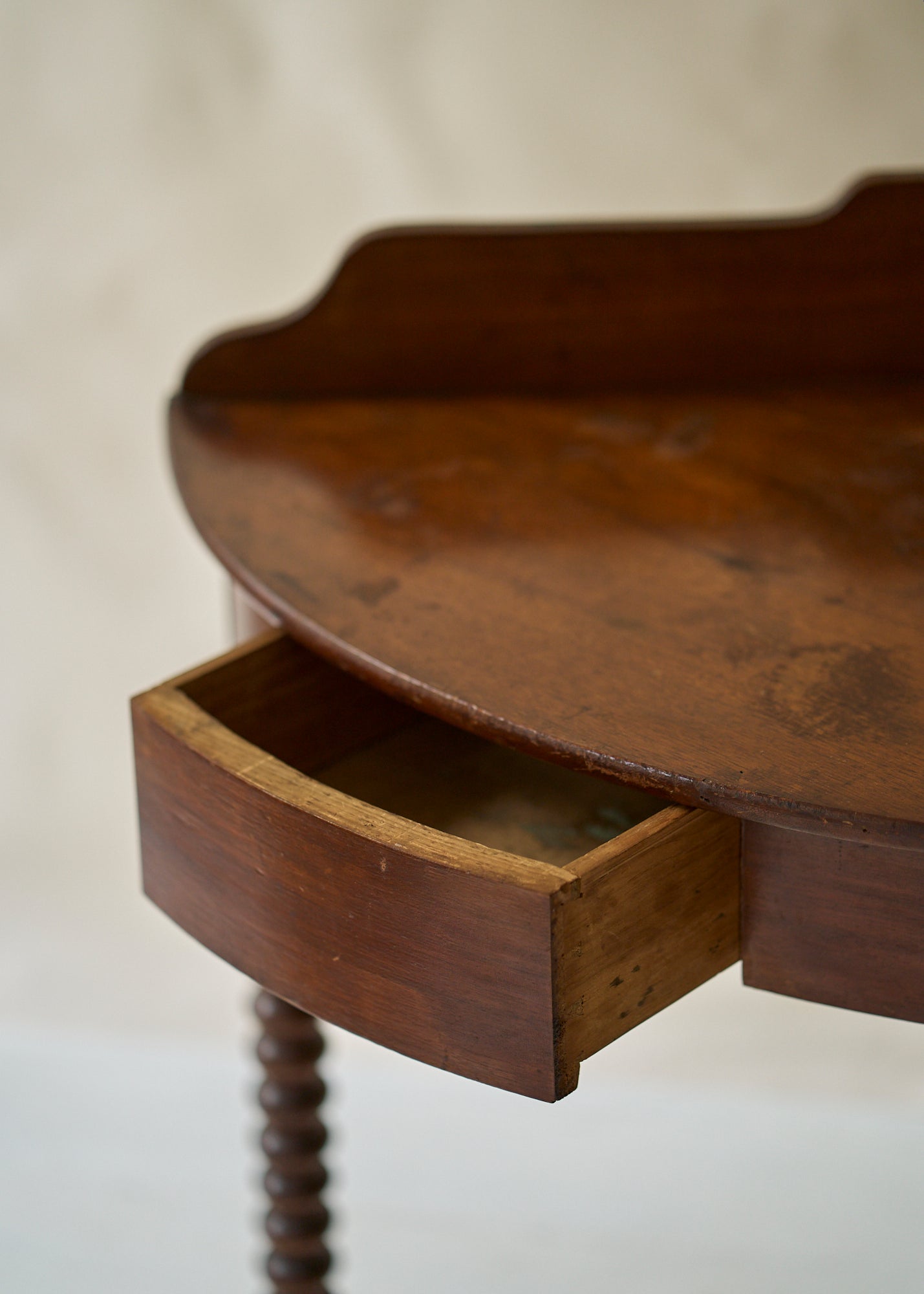 Antique Spindle Corner Table