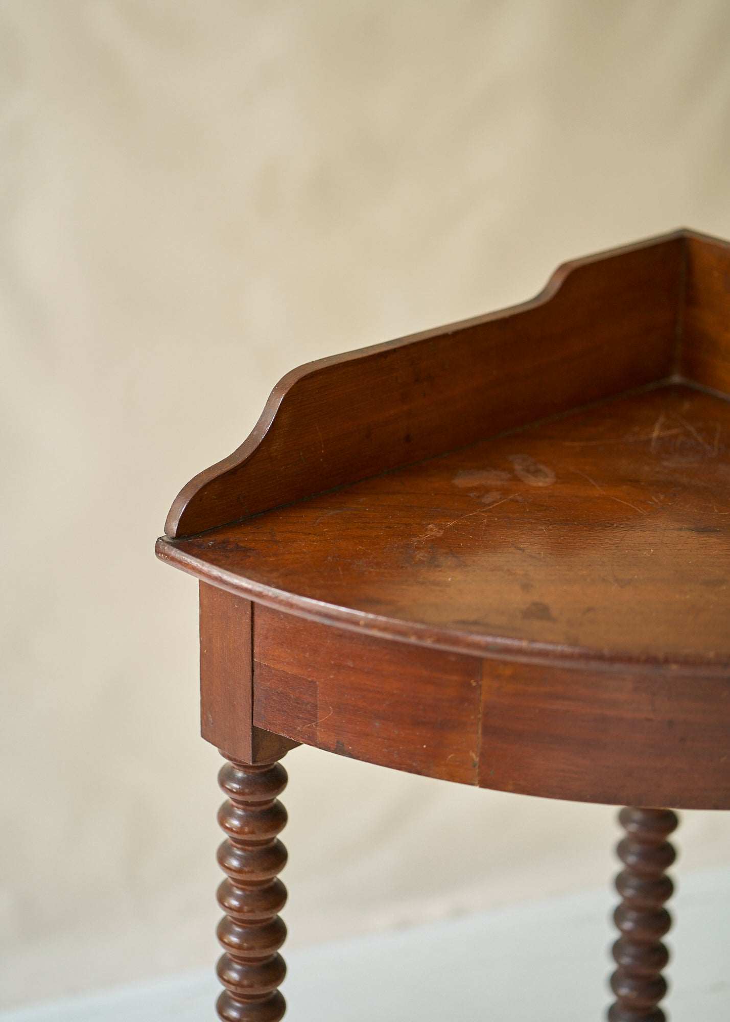 Antique Spindle Corner Table
