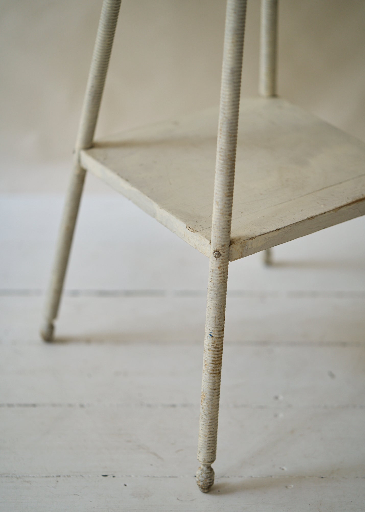 Antique Painted Bobbin Side Table
