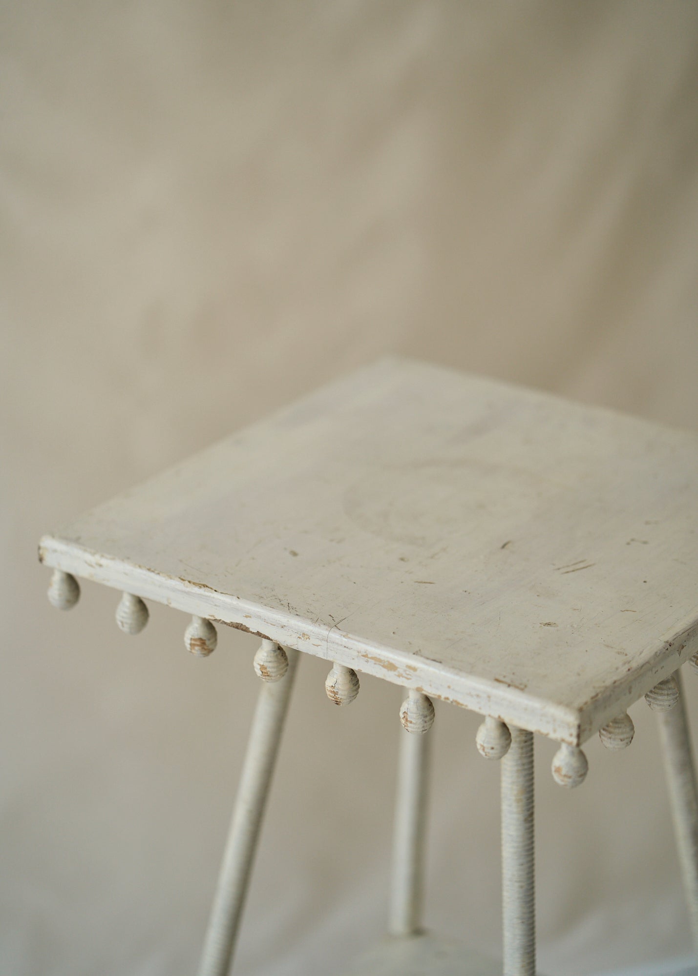 Antique Painted Bobbin Side Table